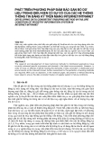 Báo cáo nghiên cứu khoa học: "PHÁT TRIỂN PHƯƠNG PHÁP ĐẢM BẢO GẮN BÓ DỮ LIỆU TRONG ĐIỀU KIỆN CÓ SỰ CỐ CỦA CÁC HỆ THỐNG THÔNG TIN ĐĂNG KÝ TRÊN MẠNG INTERNET/INTRANET"