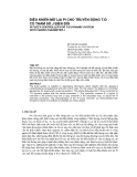Báo cáo nghiên cứu khoa học: "ĐIỀU KHIỂN MỜ LAI PI CHO TRUYỀN ĐỘNG T-Đ CÓ THAM SỐ J BIẾN ĐỔI"