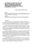 Báo cáo nghiên cứu khoa học: "LẬP TRÌNH GIA CÔNG CHO MÁY CNC BẰNG PHƯƠNG PHÁP CHIẾU HÌNH TRONG PHẦN MỀM MASTERCAM 9.1"