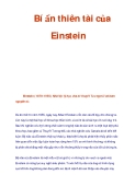 Bí ẩn thiên tài của Einstein  