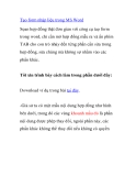 Tạo form nhập liệu trong MS Word 