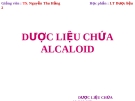 CÁC DƯỢC LIỆU CHỨA ALCALOID