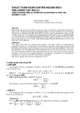 Báo cáo nghiên cứu khoa học: "THUẬT TOÁN HOÁN CHUYỂN NGUỒN ĐÍCH TÌM LUỒNG CỰC ĐẠI (2)"