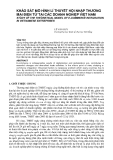 Báo cáo nghiên cứu khoa học: "KHẢO SÁT MÔ HÌNH LÍ THUYẾT HỘI NHẬP THƯƠNG MẠI ĐIỆN TỬ TẠI CÁC DOANH NGHIỆP VIỆT NAM"