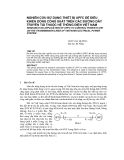 Báo cáo nghiên cứu khoa học: "NGHIÊN CỨU SỬ DỤNG THIẾT BỊ UPFC ĐỂ ĐIỀU KHIỂN DÒNG CÔNG SUẤT TRÊN CÁC ĐƯỜNG DÂY TRUYỀN TẢI THUỘC HỆ THỐNG ĐIỆN VIỆT NAM"