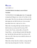  YouTube Robot: download, convert file từ YouTube 