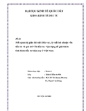 Đề tài " Mối quan hệ giữa lãi suất tiền vay, tỷ suất lợi nhuận vốn đầu tư và qui mô vốn đầu tư. Vận dụng để giải thích tình hình đầu tư hiện nay ở Việt Nam "