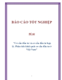 Đề tài "Cơ cấu đầu tư và cơ cấu đầu tư hợp lý. Phân tích khái quát cơ cấu đầu tư ở Việt Nam"