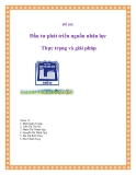 Đề tài " Đầu tư phát triển nguồn nhân lực, thực trạng và giải pháp "