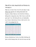 Phục hồi các chức năng đã mất của Windows do virus gây ra 