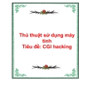 Thủ thuật sử dụng máy tính: Tiêu đề: CGI hacking