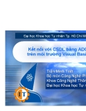 Kết nối với CSDL bằng ADO trên môi trường Visual Basic