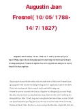 Augustin Jean Fresnel( 10/05/178814/7/1827) 