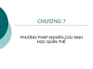 Chương 7: Phương pháp nghiên cứu sinh học quần thể