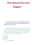 Ánh sáng và hiệu ứng Doppler  