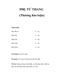 PHỤ TỬ THANG (Thương hàn luận) 