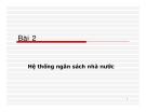 tài chính công - Bài 2: Hệ thống ngân sách nhà nước