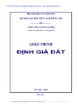 GIÁO TRÌNH ĐỊNH GIÁ ĐẤT - TS. HỒ THỊ LAM TRÀ - 1