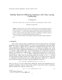 Báo cáo nghiên cứu khoa học: "Stability Radii for Difference Equations with Time-varying Coefficients"
