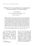 Báo cáo nghiên cứu khoa học: " Winpitch LTL et le renouvellement de l’enseignement des éléments prosodiques d’une langue étrangère"