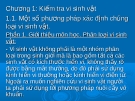 Chương 1: Kiểm tra vi sinh vật