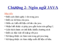 Chapter 2- Ngôn ngữ JAVA