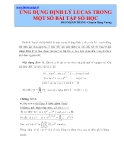 Ứng dụng định lý Lucas trong một số bài tập số học