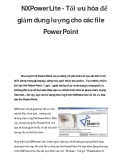 NXPowerLite - Tối ưu hóa để giảm dung lượng cho các file PowerPoint  