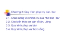 Bài giảng Quy trình phục vụ trong khách sạn, nhà hàng - Chương 3: Quy trình phục vụ bàn- bar