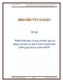 Đề tài "Phân tích thực trạng và hiệu quả sử dụng vốn hỗ trợ phát triển chính thức (ODA) giai đoạn 2006-2010"