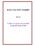 Đề tài: Ý thức và vai trò của tri thức trong đời sống xã hội