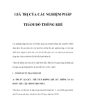 GIÁ TRỊ CỦA CÁC NGHIỆM PHÁP THĂM DÒ THÔNG KHÍ 