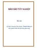 Báo cáo: Lễ hội ở huyện Thọ Xuân -Thanh Hóa với việc phát triển du lịch địa phương”