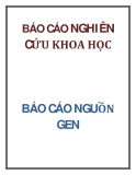 BÁO CÁO NGUỒN GEN