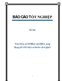 Đề tài : Tìm hiểu về HTML5 và CSS 3, ứng dụng để viết một website đơn giản