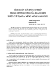 Báo cáo khoa học: "tính toán tốc độ cho phép trong đ-ờng cong của toa xe mới đ-ợc chế tạo tại vùng mỏ quảng ninh"