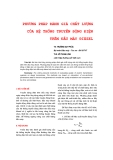 Báo cáo khoa học: "phương pháp đánh giá chất lượng của hệ thống truyền động điện trên đầu máy điezel"