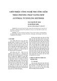 Báo cáo khoa học: "Giới thiệu công nghệ thi công hầm theo ph-ơng pháp NATM (New Austrial tunneling method)"