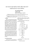 Báo cáo khoa học: "xây dựng hệ thống phần mềm trợ giúp thiết kế nút giao thông"