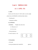 Giáo án Anh văn lớp 6 : Tên bài dạy : Unit 5: THINGS I DO A1 - 2 (P52 - 53) 