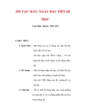 Giáo án Âm nhạc lớp 6 : Tên bài dạy : ÔN TẬP HÁT: NGÀY ĐẦU TIÊN ĐI HỌC 