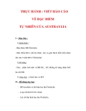 Giáo án ĐỊa lý lớp 7 : Tên bài dạy : THỰC HÀNH : VIẾT BÁO CÁO VỀ ĐẶC ĐIỂM TỰ NHIÊN CỦA AUSTRAYLIA 
