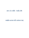 100 CÂU HỎI-TRẢ LỜI PHẦN KINH TẾ CHÍNH TRỊ