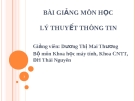 BÀI GIẢNG MÔN HỌC VỀ LÝ THUYẾT THÔNG TIN