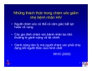 Bài giảng điều trị HIV - Chăm sóc giảm nhẹ cho bệnh nhân HIV/AIDS  part 3