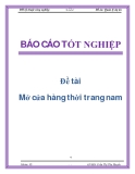 Đề tài: Mở cửa hàng thời trang nam