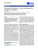 Báo cáo sinh học: "he water flea Daphnia - a ‘new’ model system for ecology and evolution"