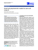 Báo cáo sinh học: "Acoel and platyhelminth models for stem-cell research"