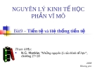 Nguyên lý kinh tế học phần vĩ mô: Tiền tệ và hệ thống tiền tệ