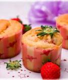 Bánh cupcake dâu sữa cho bé